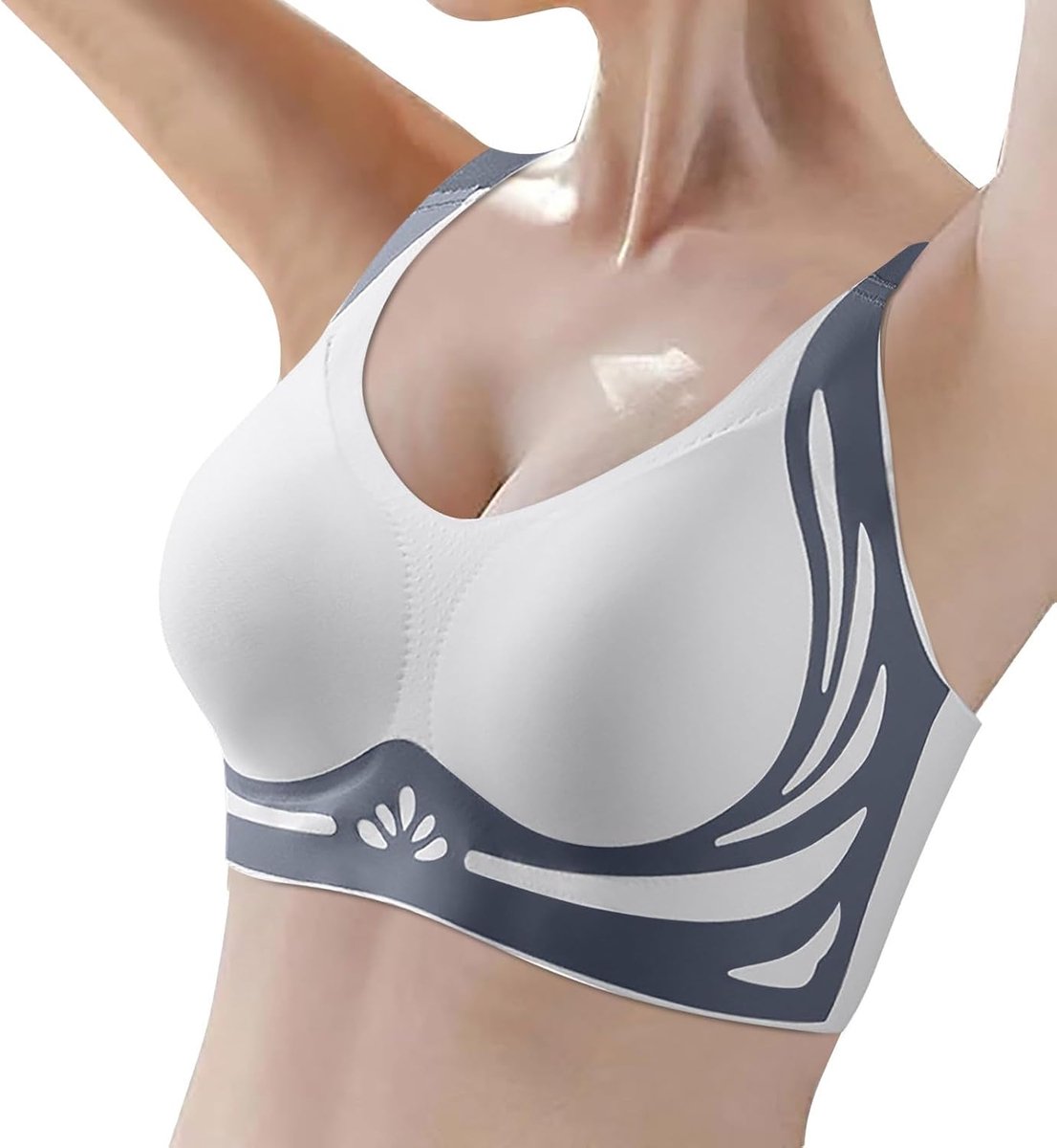 Sportbeha voor dames, zonder beugel, ondersteuning, uitneembare pads, yoga, fitness, push-up, verstelbare bandjes, comfort, licht, A18