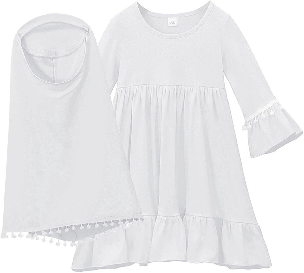 2-delige set voor meisjes, bovenstuk en broek voor kinderen, poloshirt en broek, casual, zacht, elastisch, alle seizoenen, sport, 3-12 jaar, A42