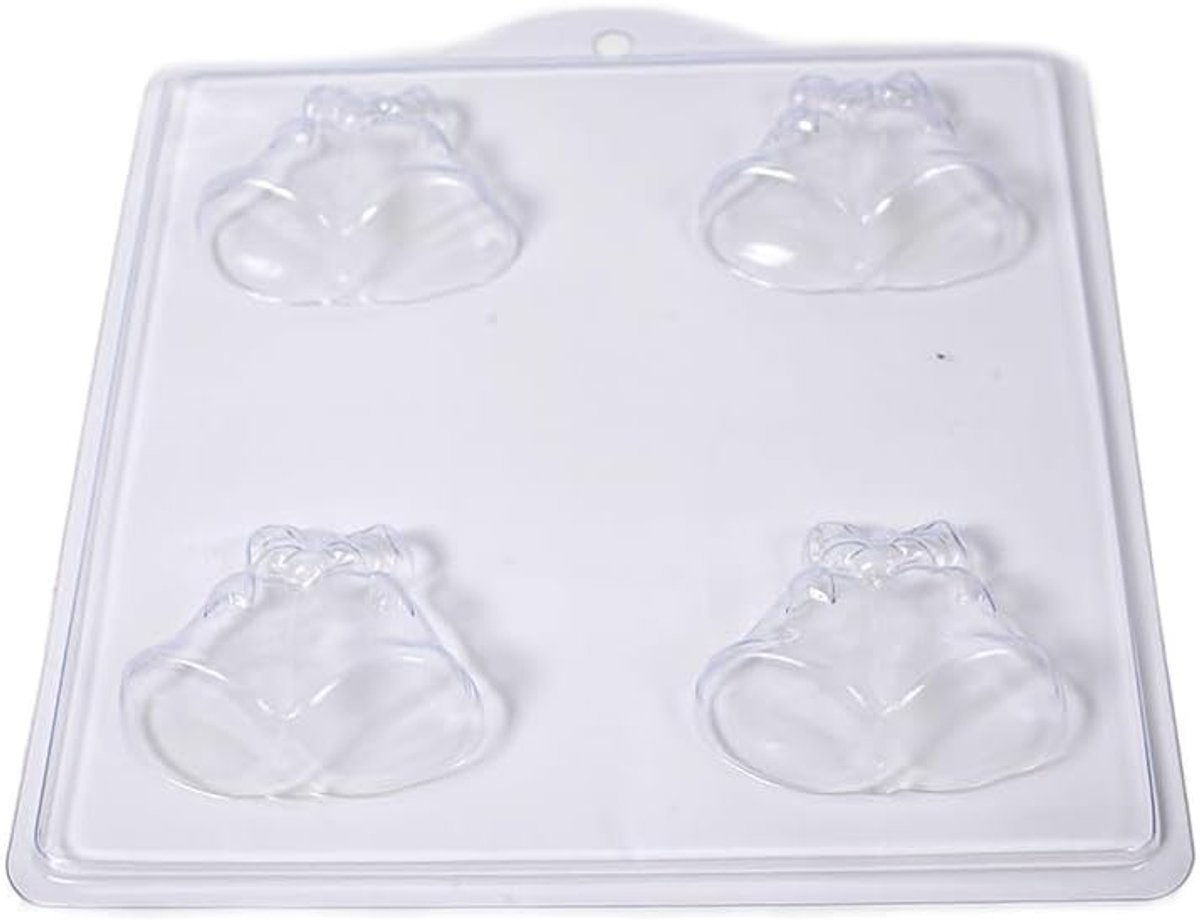 4 holle ruimtes, klokken met strik zeep/Bath Bomb vorm (5 stuks)