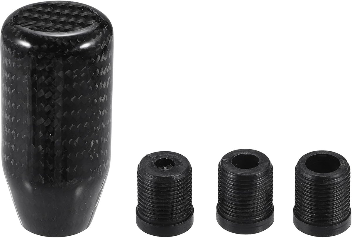 Knob Met 3 Adapters/Voorste Versnellingspookknop Voor Automatische En Handmatige Voertuigen/Duurzameversnellingspookknop Hars 7cm / 1 Set Zwart