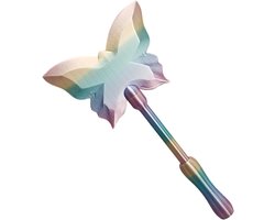 Wand, creditcardwand, creditcardhouder met toverstokken, 3D-geprinte wandloze betaling, betaalwand, Betaalwand, grappig gadget (vlinderstijl)