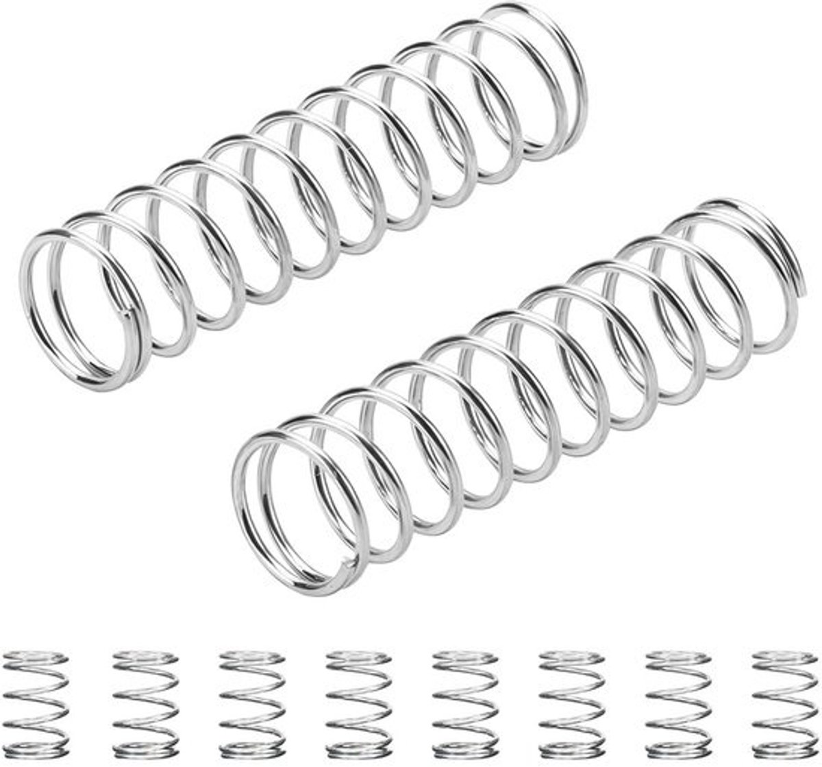 10 Stuks Mini Roestvrijstalen Compressieveren voor Vervanging en Reparatie - 0,7 x 11 x 40 mm Drukveren