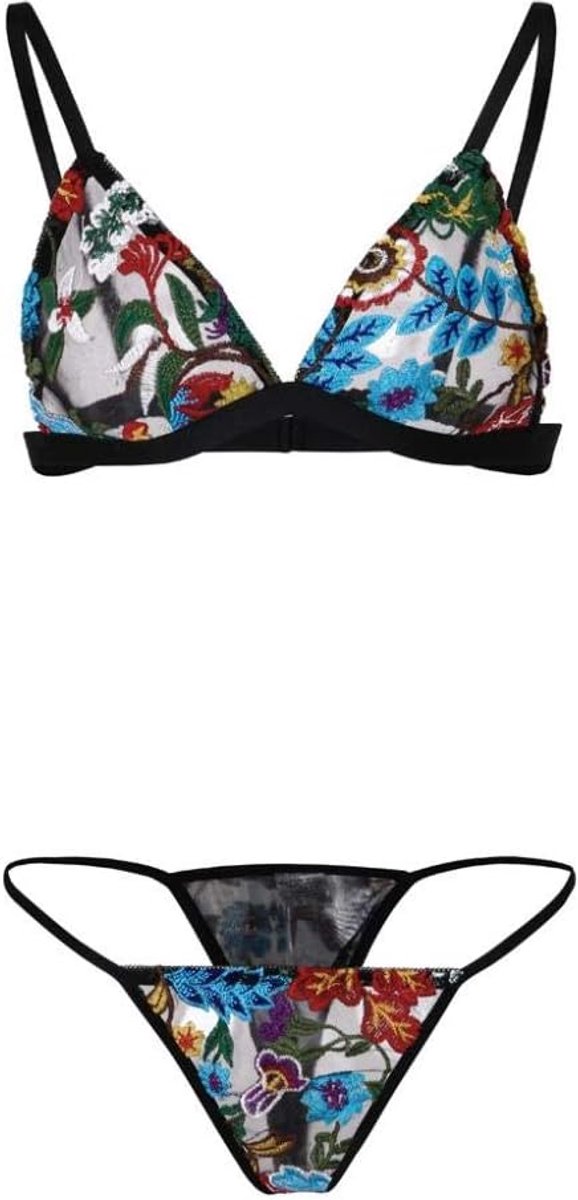 Babydolls, nachtjaponnen & negligés dames Sexy Lingerie Dames Kant Borduurwerk Beha G-string Verleiding Perspectief Ondergoed Erotische Set