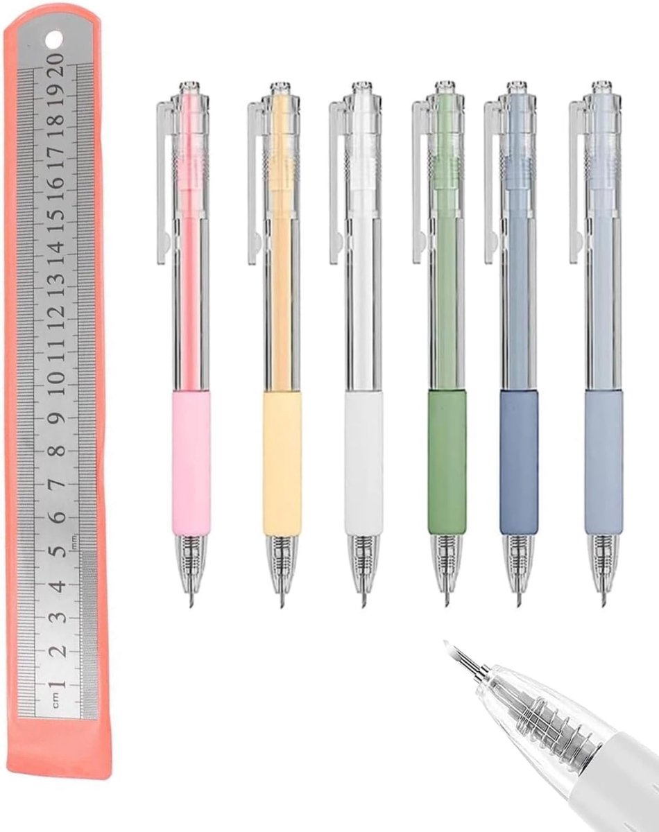 7 stuks snijstiften, briefopener, stiftsnijmes, kunstwerken, snijpennen voor papier, ambachtelijk mes, snijmes