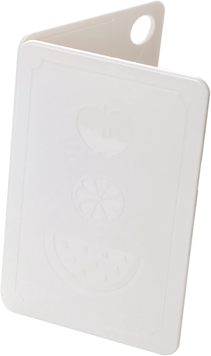 Campingsnijplank, handige opslag, gemakkelijk schoon te maken, ophanggat, multifunctionele opvouwbare plastic snijplank voor keuken (Nordic Rice White 20 x 12,5 x 0,8 cm)