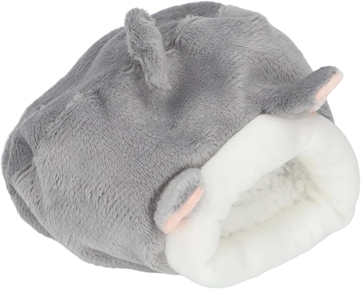 Bed Russische Pssopp Kooi Eekhoorn Mini Schattig Katoen Warm Huisdier Hamster Slapen Huizen En Habitats Nest Kleine Dieren Eekhoorn Huis Kooi Speelgoed (Grijs) (grijze baby)