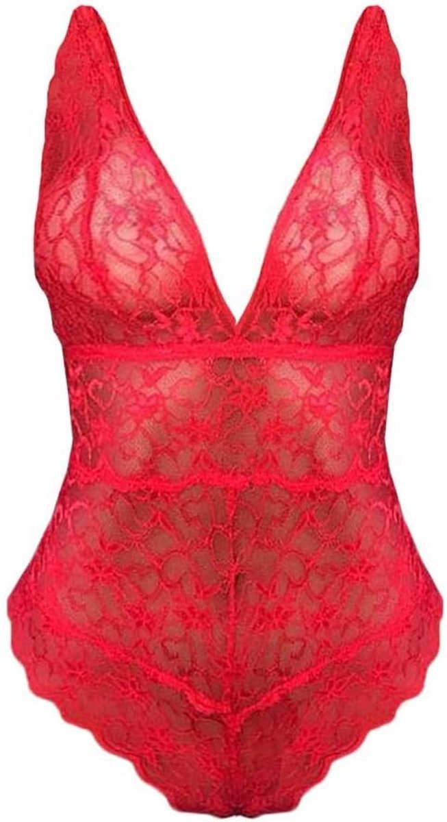 Dameskostuums Erotische Porno Dames Lingerie Nachtkleding Perspectief Diepe V Ondergoed Kanten Beha String Verleiding Sex Nachtkleding