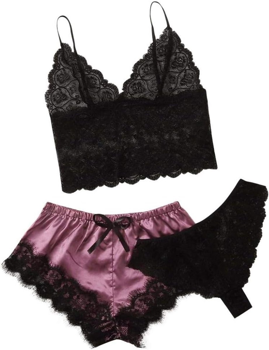 Kimono voor dames kanten robe transparant nachtkleding ochtendjas badjas lingeriesetSexy Kanten Lingerie Zijden Ondergoed Nachtkleding Ondergoed Pyjama Satijn Erotische Sexy Lingerie Vrouwen Porno Ond