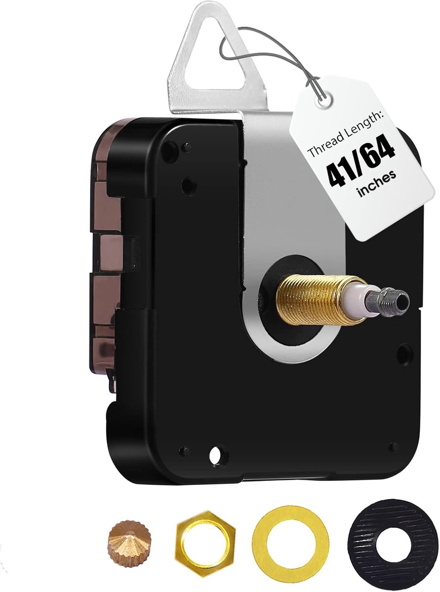 Wandklok 12888 vervangingsbeweging, "I-as", hoog draaimomentonderdelen, kwartsuurwerk, op batterijen, enorme wandklok, doe-het-zelf motorreparatie (DW-12888)