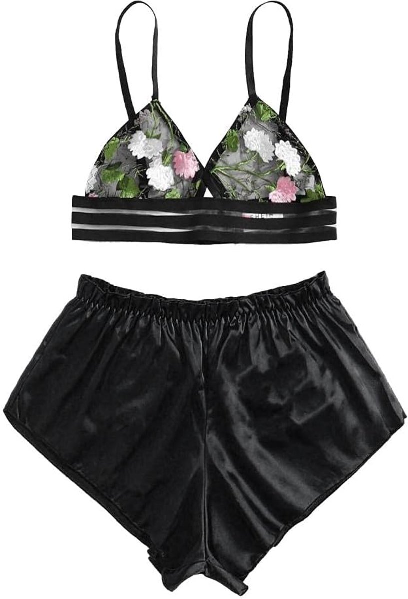 Kleding Vrouwen Sexy Ondergoed Erotische Lingerie Satijnen Kant Porno Bh Slips Nachtkleding Borduren Perspectief Kostuum-purple_XL