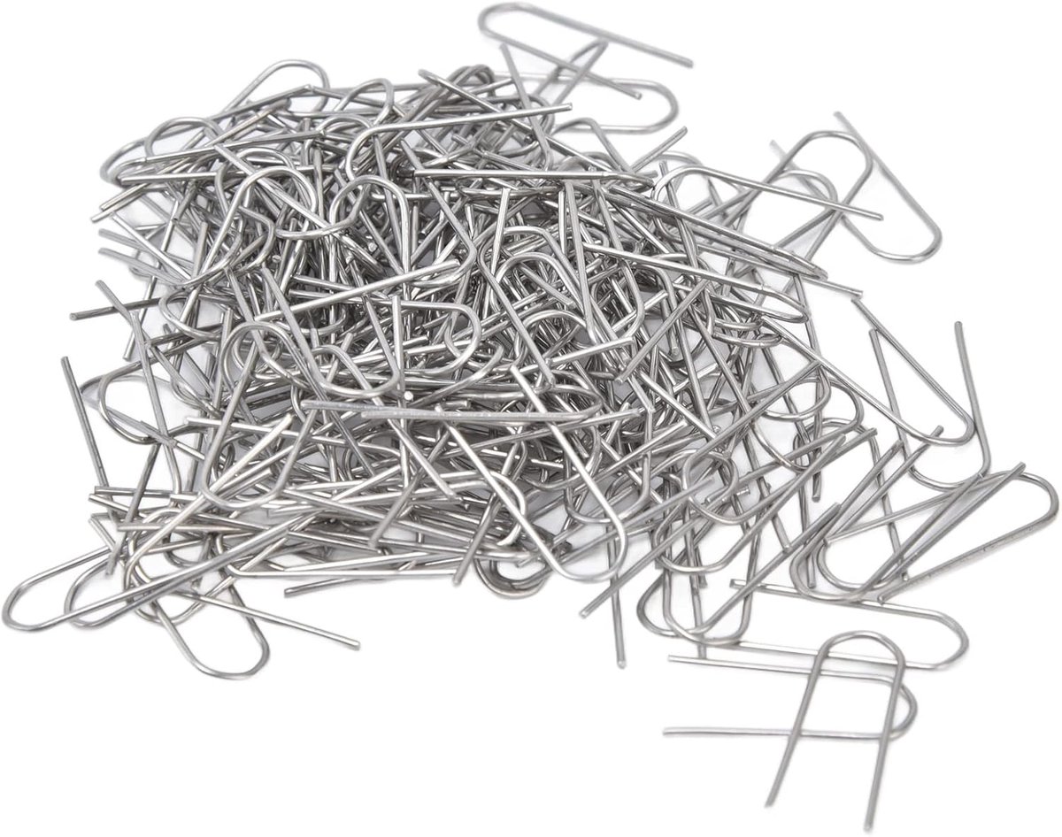 200 Stuks Hoge Temperatuur Nichrome Draad Ringetjes Ornament Haken, Nikkel Chroom Legering U-vormige Ring Haak voor Hangers Keramische Sieraden Glas Smelten