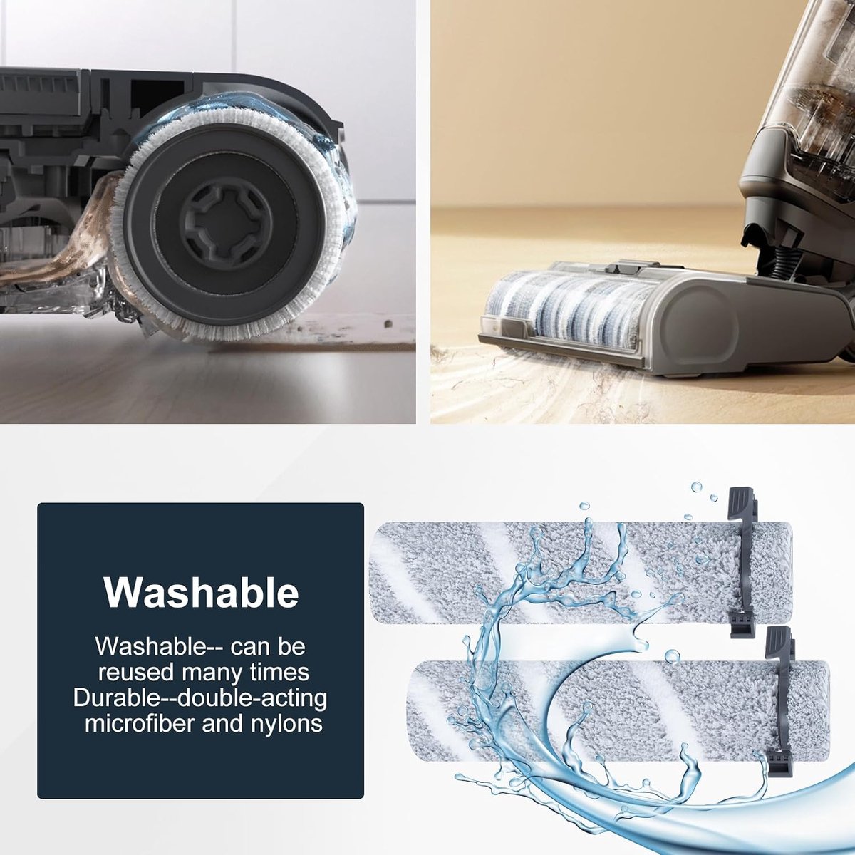Borstelrol en HEPA-filter voor Bissell CrossWave OmniForce Edge draadloze multi-oppervlakte harde vloerreiniger nat droog stofzuiger (3930F), 2 borstelrollen, 2 HEPA-filters, 1 – foto 5