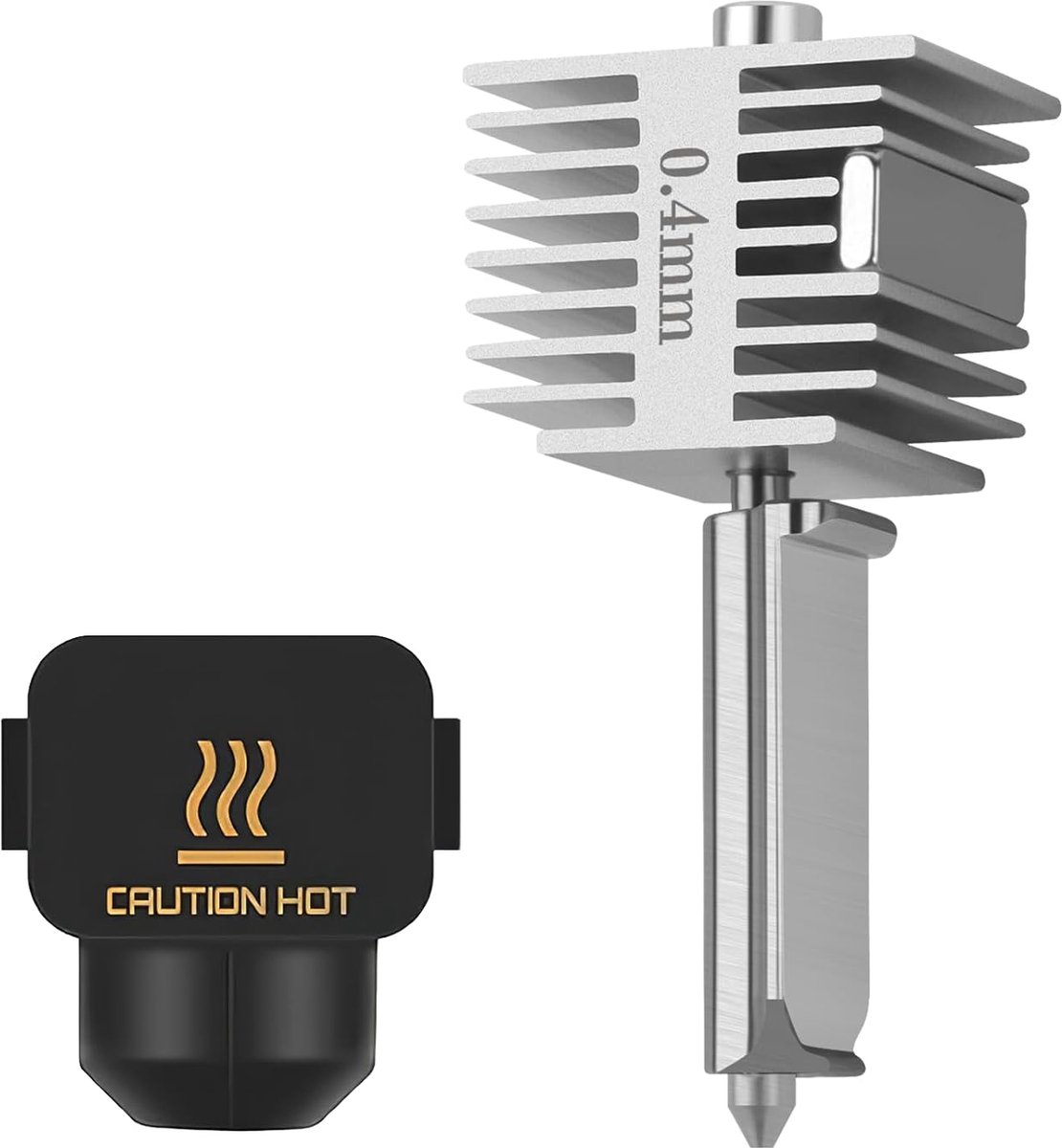 A1/A1 Mini Quick-Swap Hotend 0,4 mm roestvrij stalen mondstuk, Fast Speed & High Temp, geïntegreerde structuur met siliconen afdekking, compatibel met Bambu Lab A1/A1 Mini 3D-printer