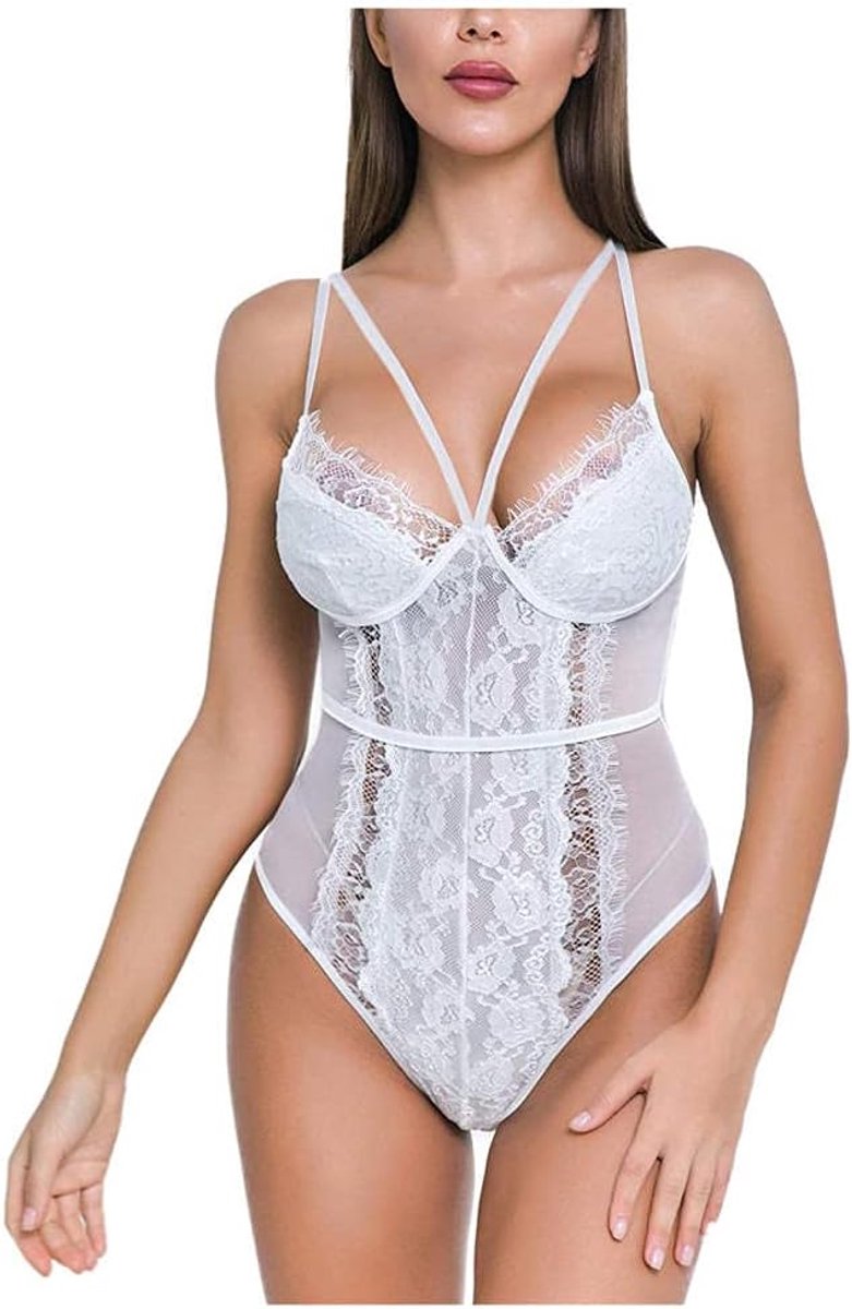 Sexy dames erotische lingerie Vrouwen Ondergoed Kant V-hals Sexy Lingerie Kostuums set