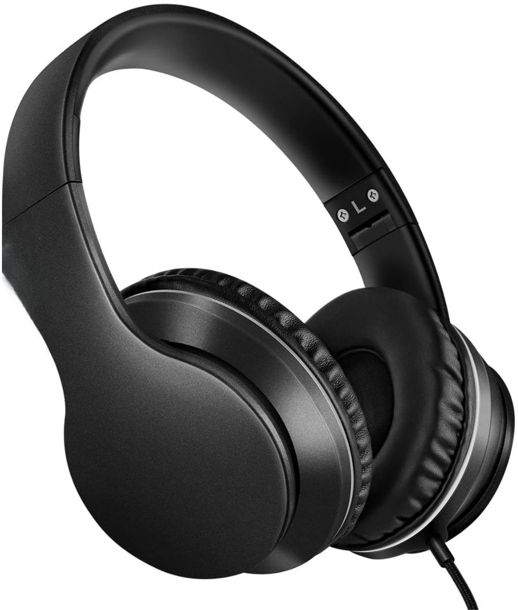 JCP® Headphones - Wired Studio Headphones - Lightweight On-Ear - Zwart - 17cm x 8cm x 18cm
