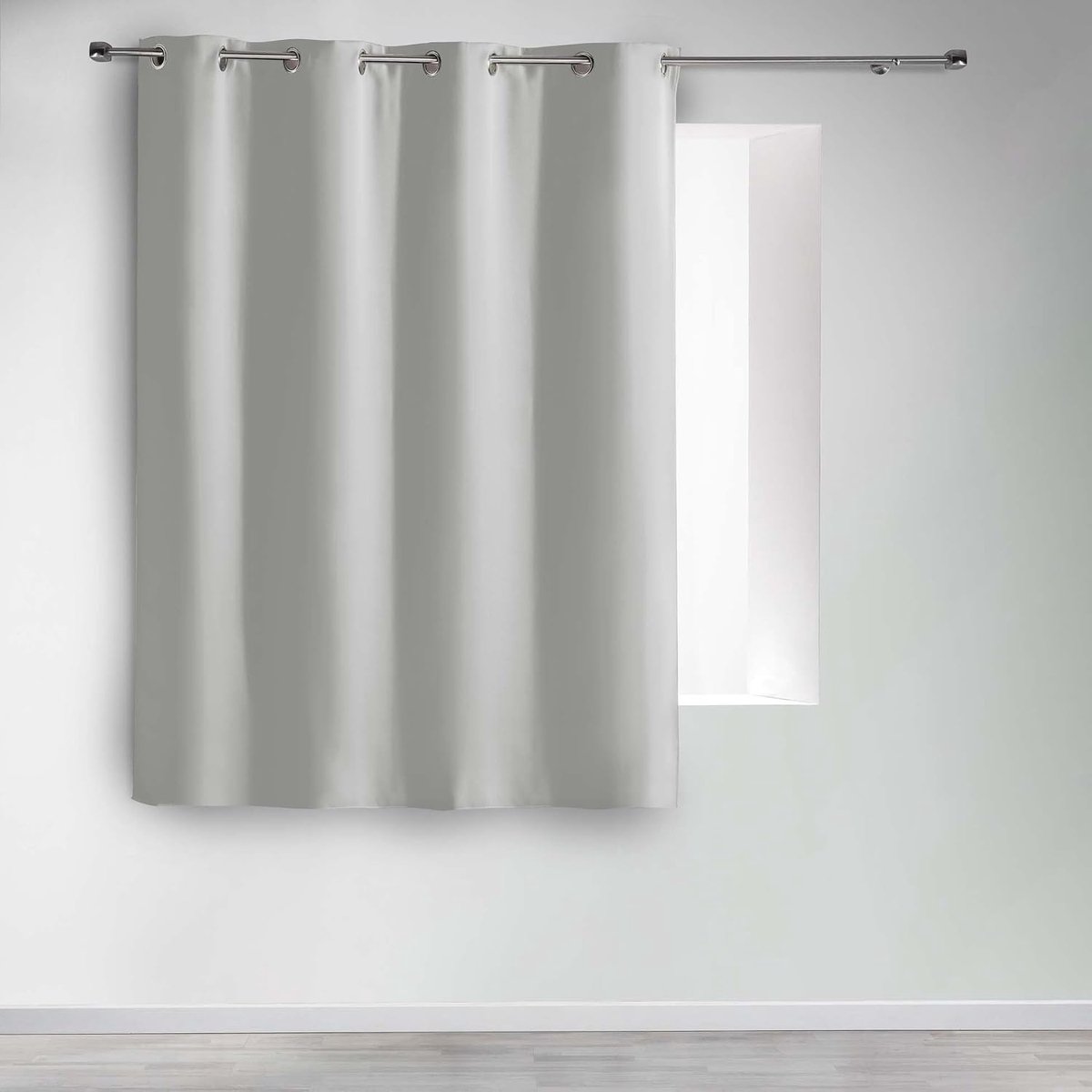 D 'Intérieur gordijn met ogen polyester 140 x 180 cm, keramiek, parelkleuren, 140 x 1 x 180 cm