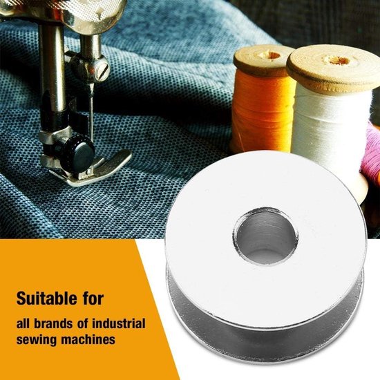 Spoelen, naaispoelen roestvrij staal 100 stuks voor universele industriële machines — afbeelding 5