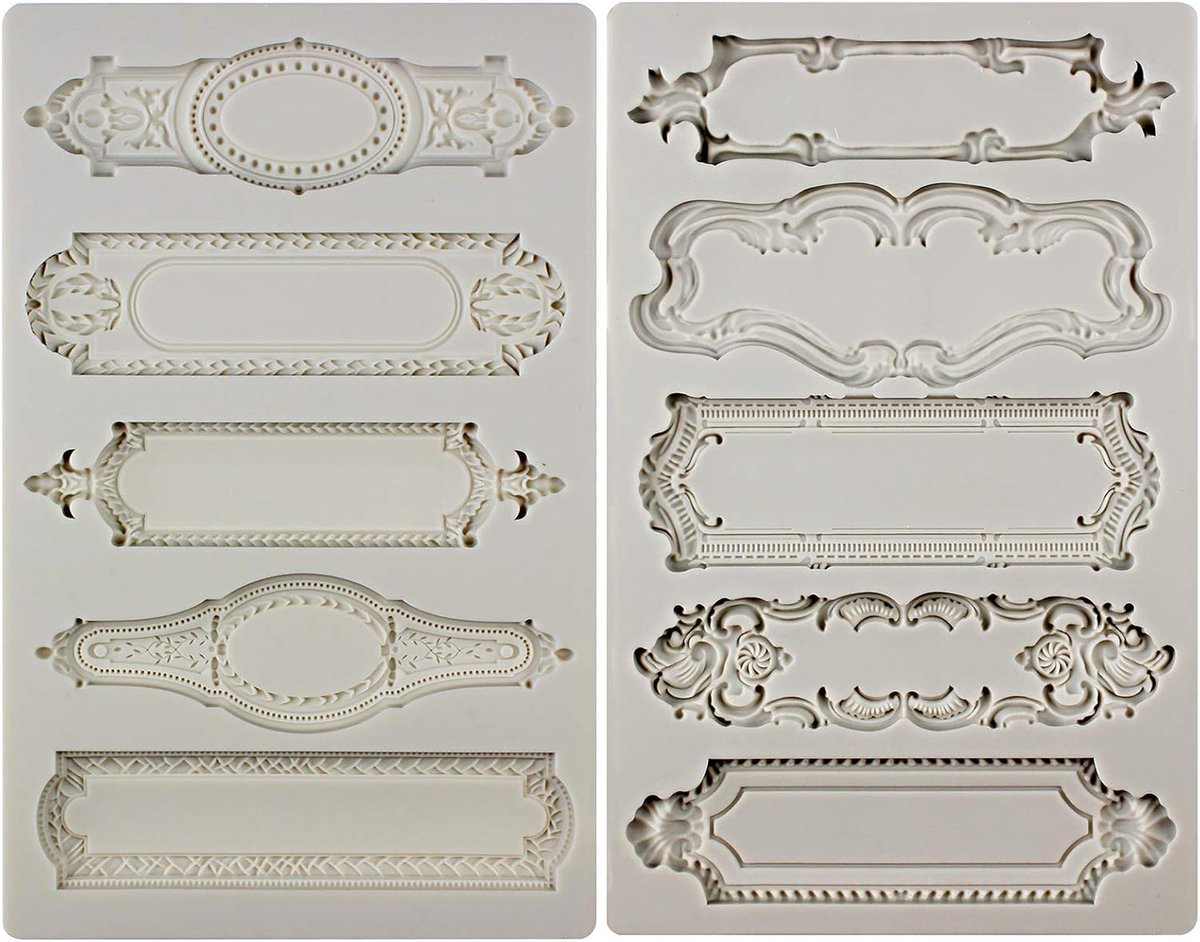 Stijl siliconen mallen 2-Count Plaque en Object Labels