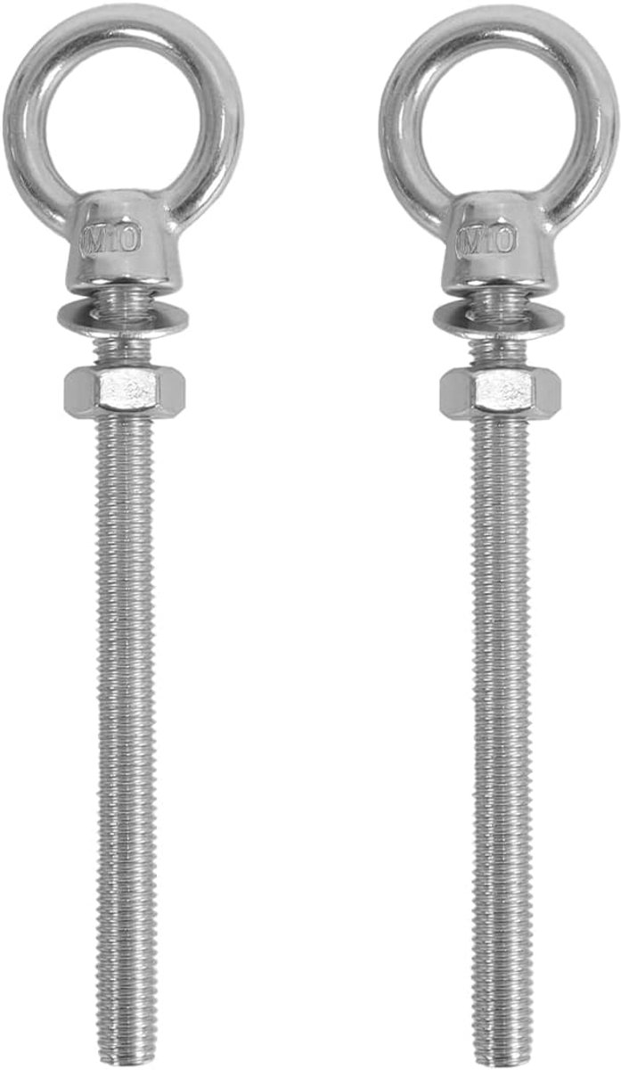 Oogbouten M10 x 120 mm, roestvrijstalen hijsringbout voor montage en ophanging (M10 x 120 mm)