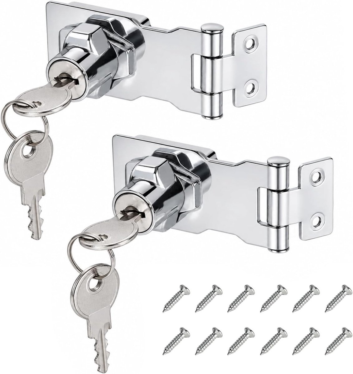 Hangslot, hasp met sleutel, kastslot, veiligheidssluiting, vergrendelingsgesp, hangslot, inrichting voor kast, deur - ShopVlot