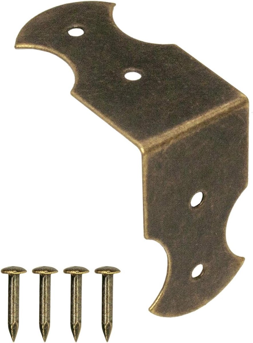 Hoekverbindingen 40 stuks - Antiek vintage metaal - Robuust brons - Ideaal voor meubels - ShopVlot