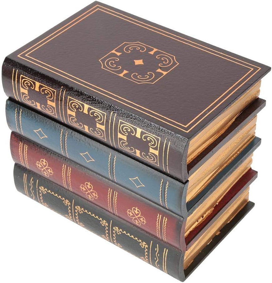 Dailygoods- Nepboek Vintage Design - Decoratieve Opbergbox - Fotografie Requisiet - Compacte Afmetingen - Praktische Opslag - Authentieke Imitatie - Decoratieve Opbergdoos