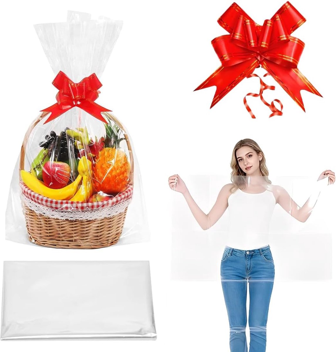 Cellofaanzakjes 70 x 50 cm - transparant - extra groot - perfecte geschenkverpakking - ShopVlot