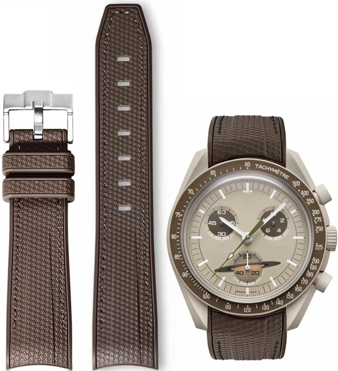 Watch Bands for Omega x Swatch Bracelet MoonSwatchRolex Watch 20mm Rubber Omega X Swatch Moonswatch Speedmaster - ShopVlot