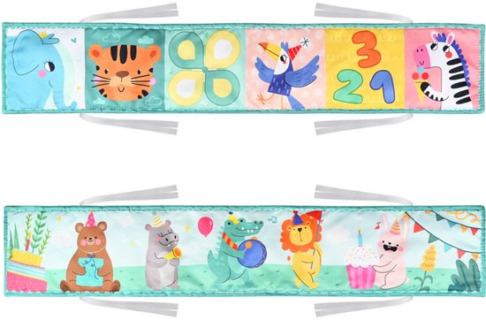 Kleurrijk babyspeelgoed met dierenmotieven, contrastrijke babyboekjes, geschikt voor pasgeborenen van 0-3 maanden en 3-6 maanden, speelgoed voor baby's die op hun buik liggen, sensorisch speelgoed voor vroege educatie。 — afbeelding 3