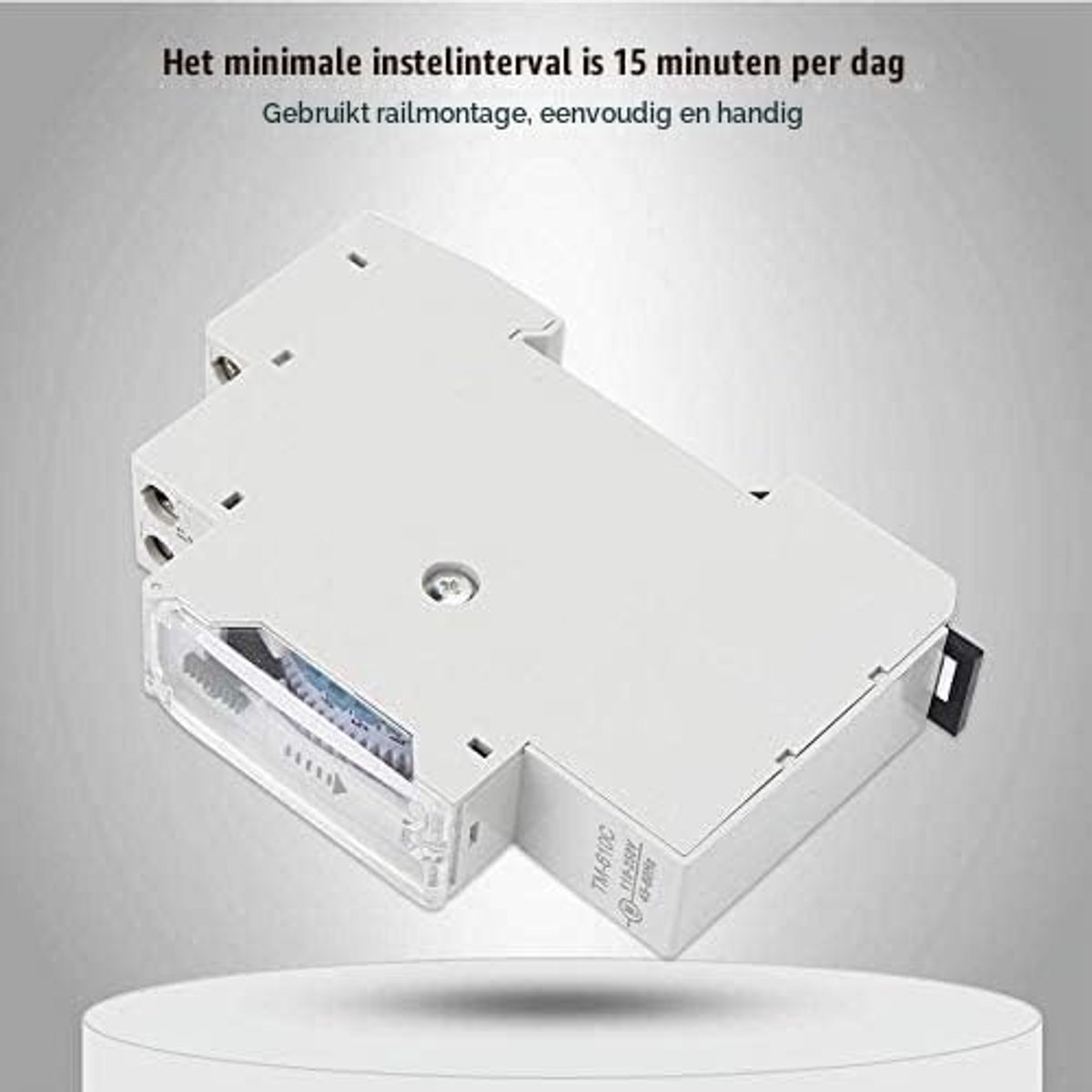 Rail Tijdschakelaar TM610C 220V – Intelligente Timer voor Straatverlichting & Industrie | 15 Min. Instelbaar | Eenvoudige Railmontage