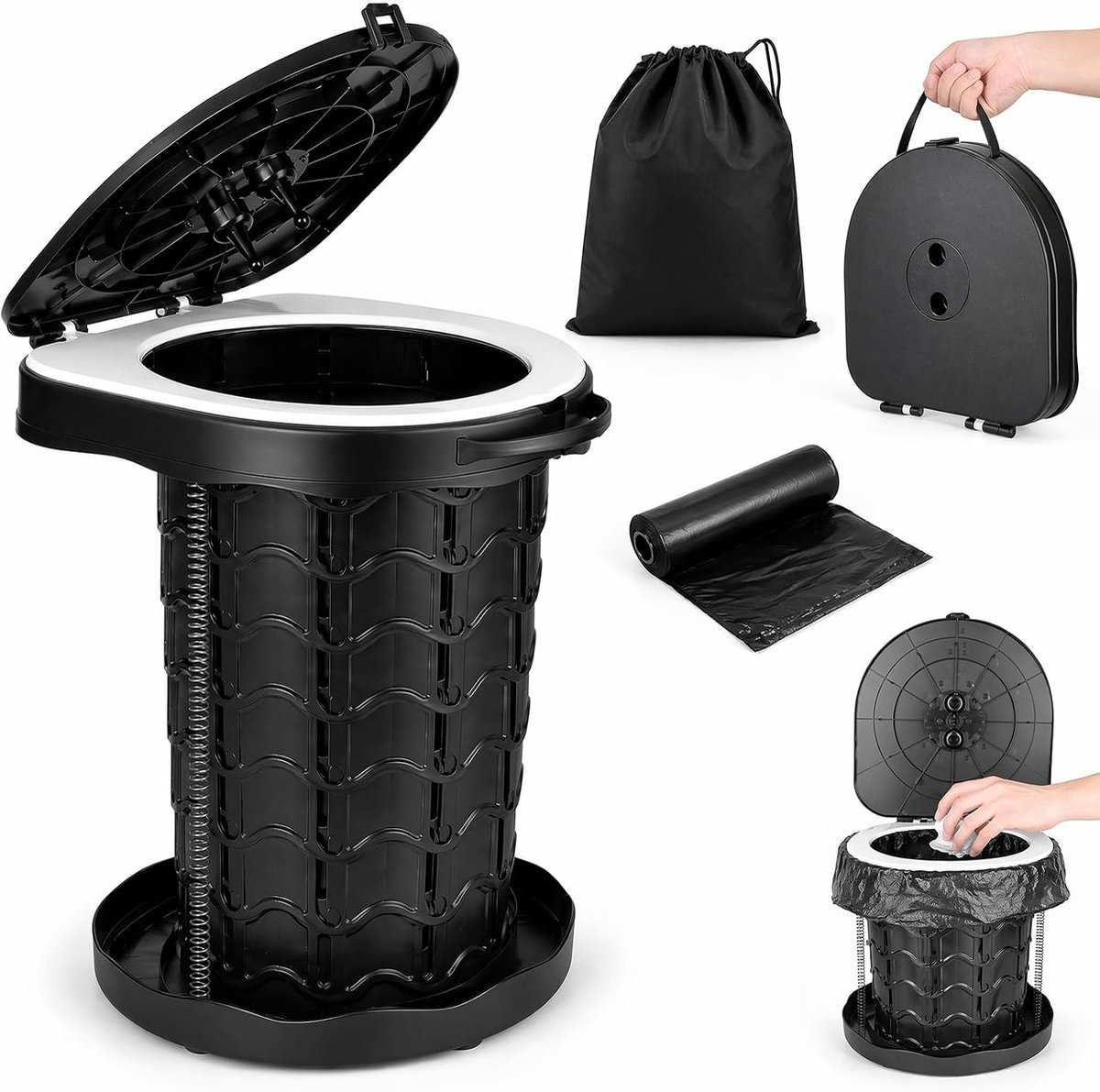 Campingtoilet met deksel, 220kg