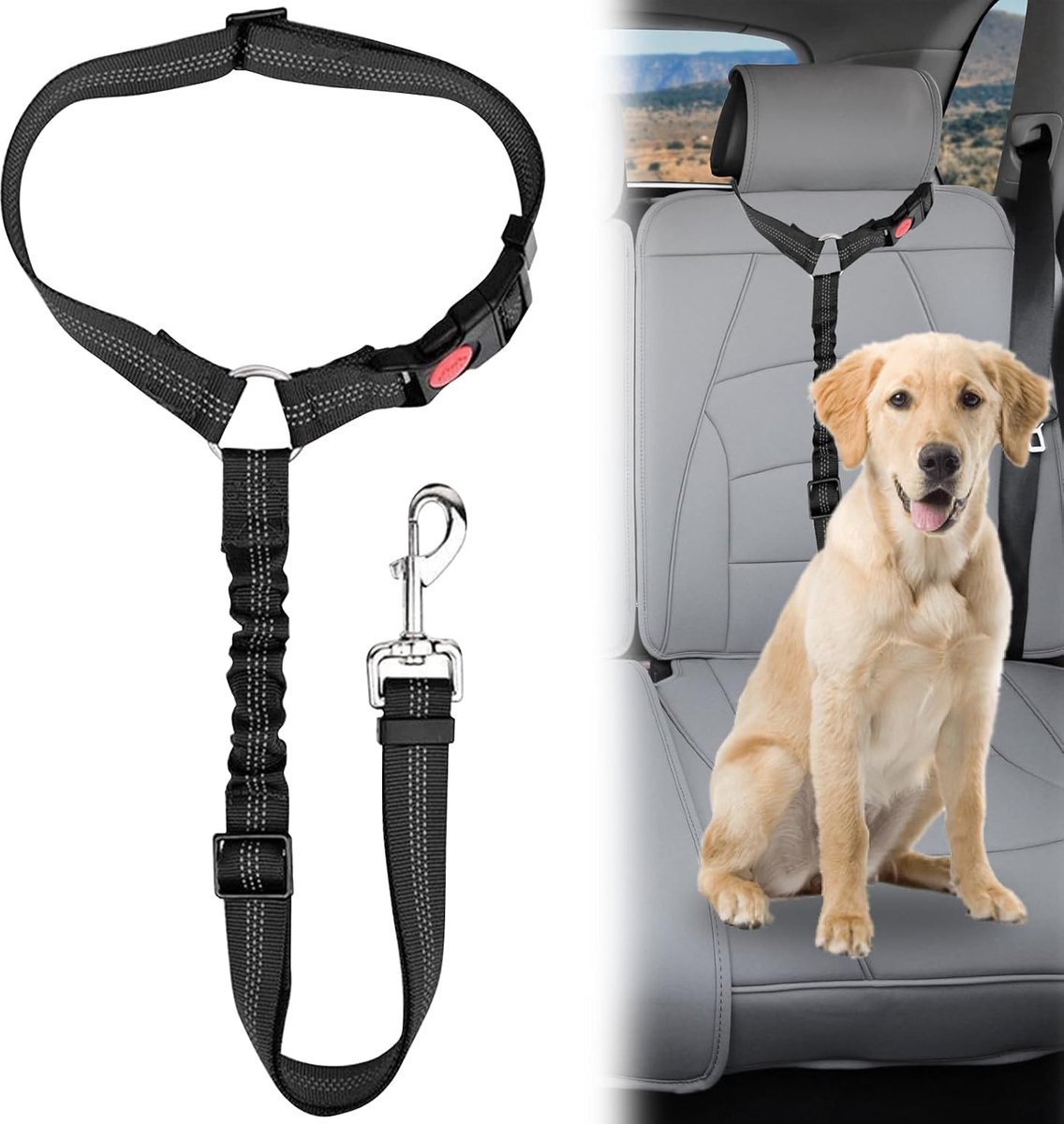 Autogordel voor honden, veiligheidsgordel voor honden
