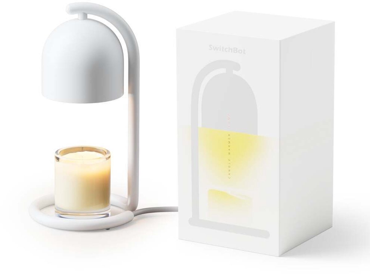 SwitchBot Kaarsenwarmerlamp – Slimme Candle Warmer – Matter en WiFi – Timer – Dimbaar – Wit