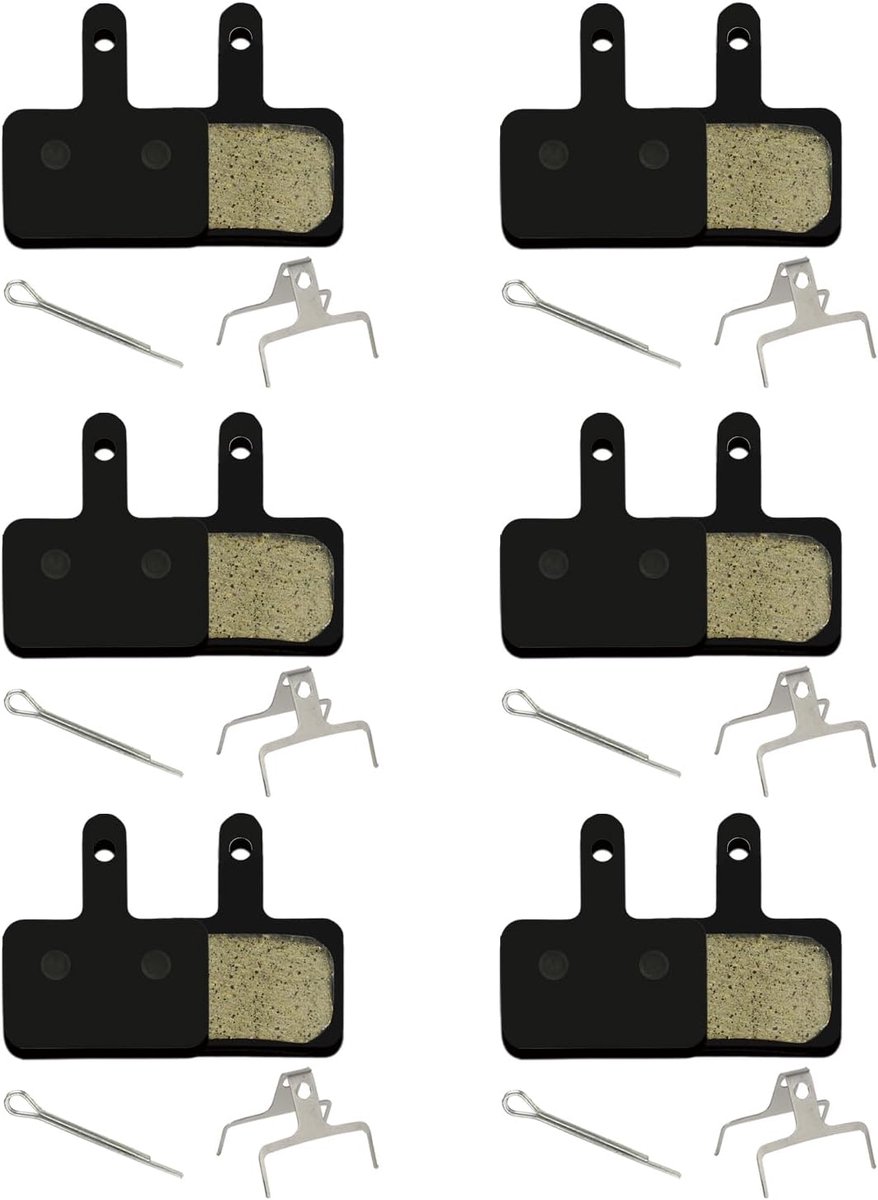 6 stuks remblokken fiets schijfrem, keramische remblokken voor Shimano, Tektro, TRP, M575, M525, MT200, T615, M505, M495, e-bike vervangende remblokken voor fiets, schijfrem