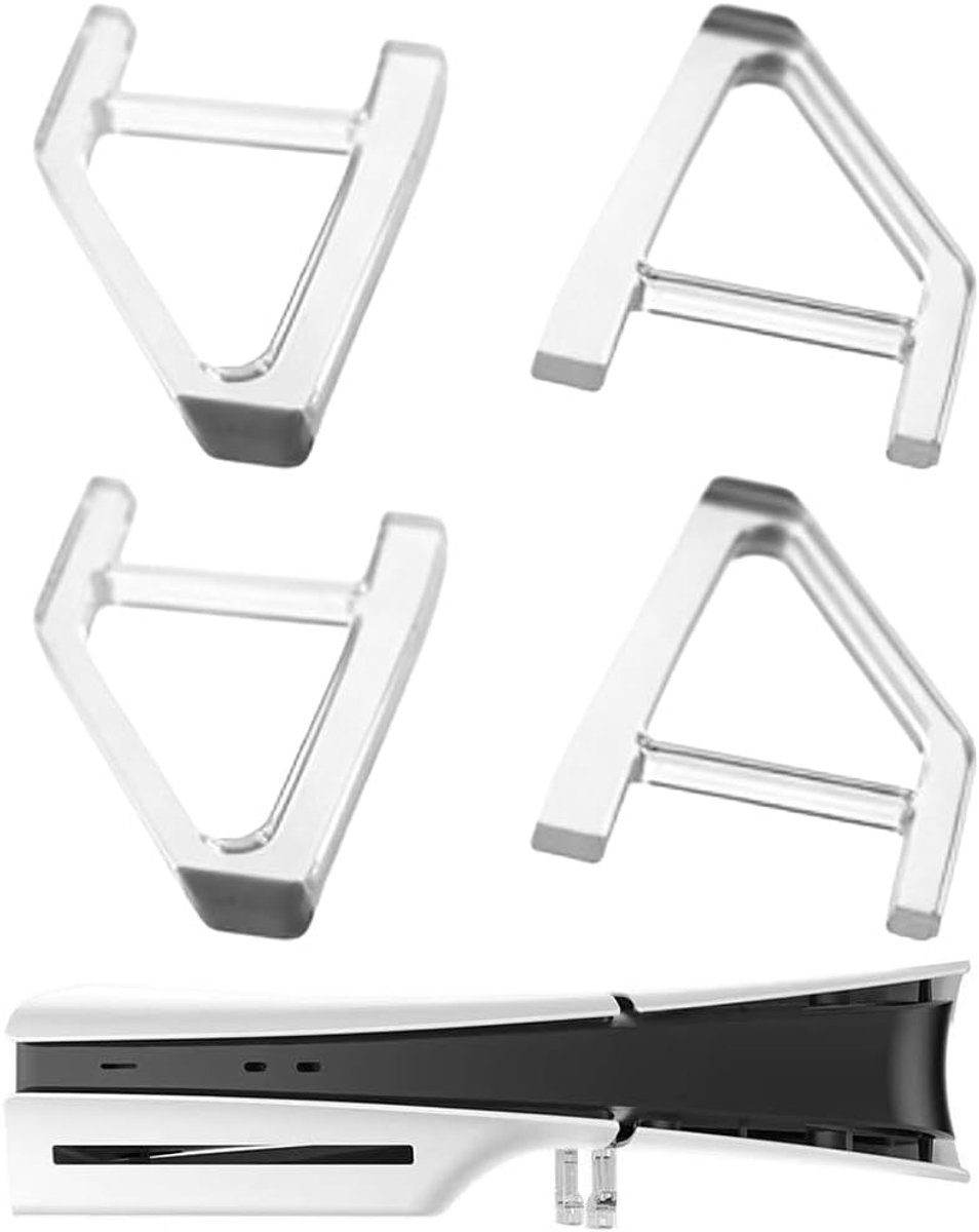 4 x flat base for console, holder for PS5, slim, simple cooling feet, horizontal placement for PS5 Slim for console - ShopVlot