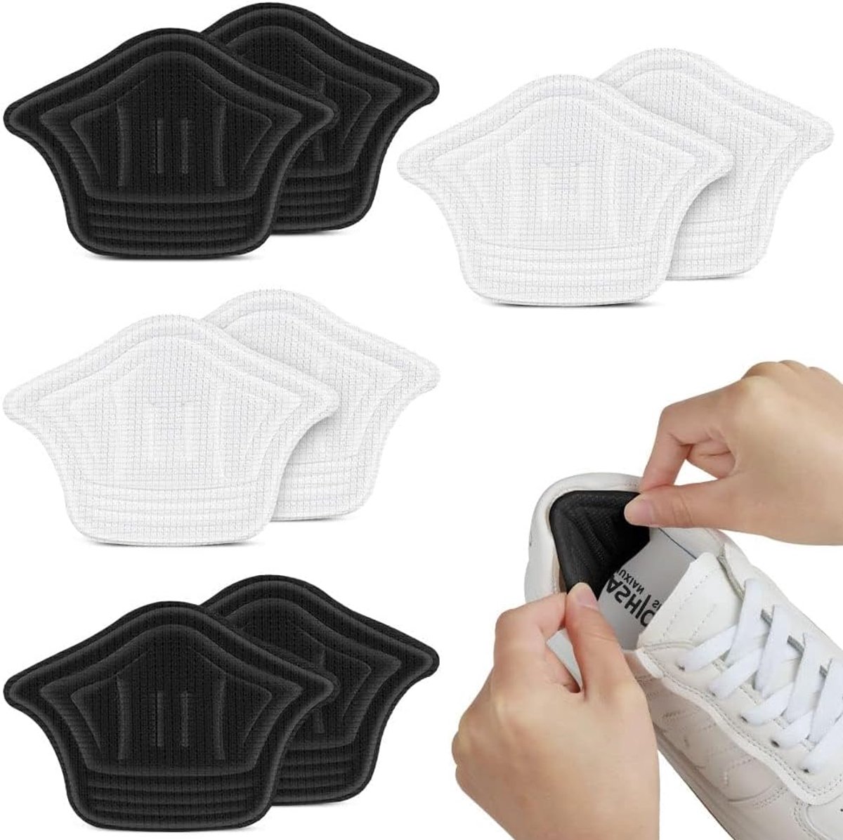 Hielpads 4 Paar - Zelfklevende Hielgrips - Antislip en Frictie - Verbeterde Pasvorm en Comfort - ShopVlot