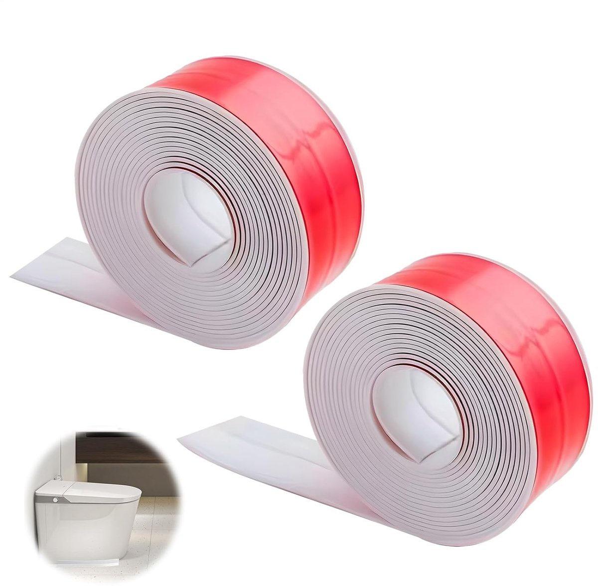 Pack of 2 Sealing Tape Self Adhesive Waterproof 3.2 m x 2.2 cm Waterproof Tape Multifunctional Moulding Flexible Soft - ShopVlot