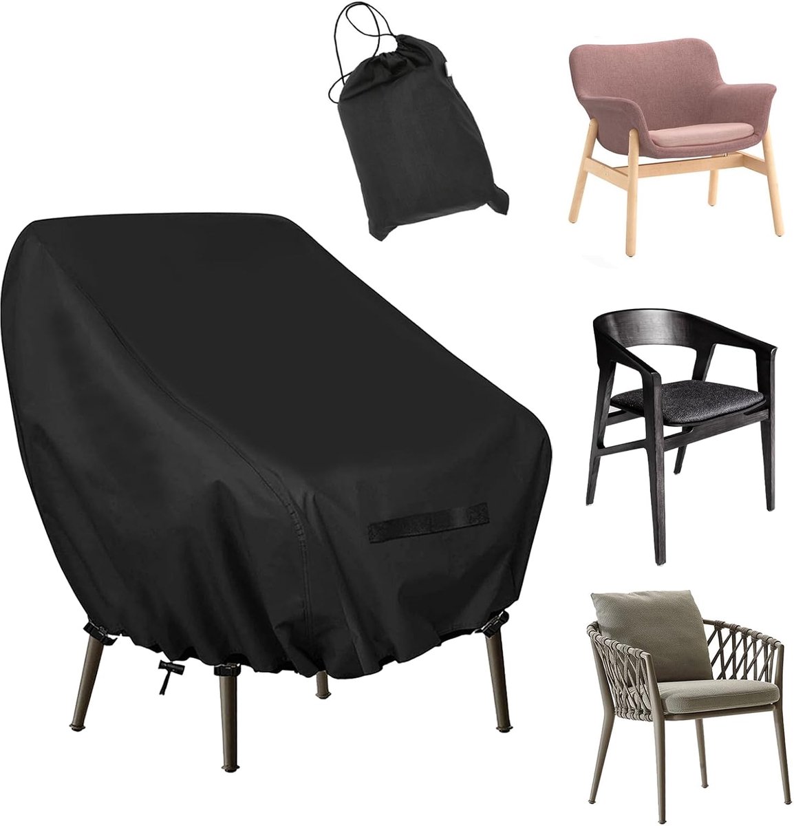 Garden Chair Cover, Cold-Resistant, Anti-UV Waterproof Garden Chair Protective Cover, 210D Oxford Fabric Cover for - ShopVlot