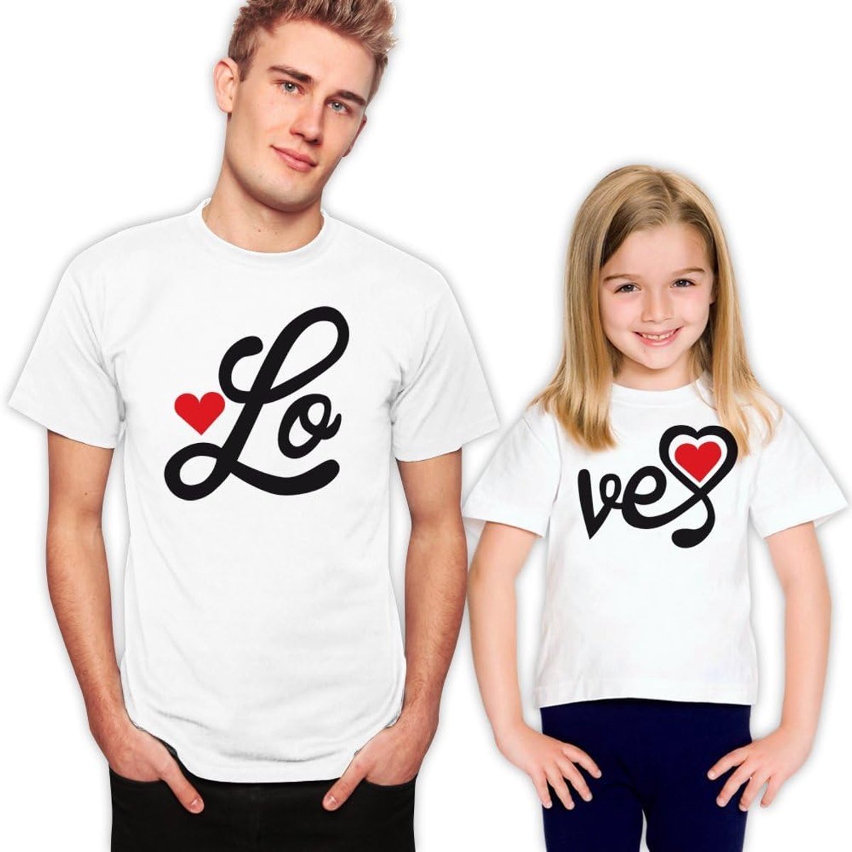 Father's Love Daughter Daddy and Daughter Matching T-Shirts Set - ShopVlot