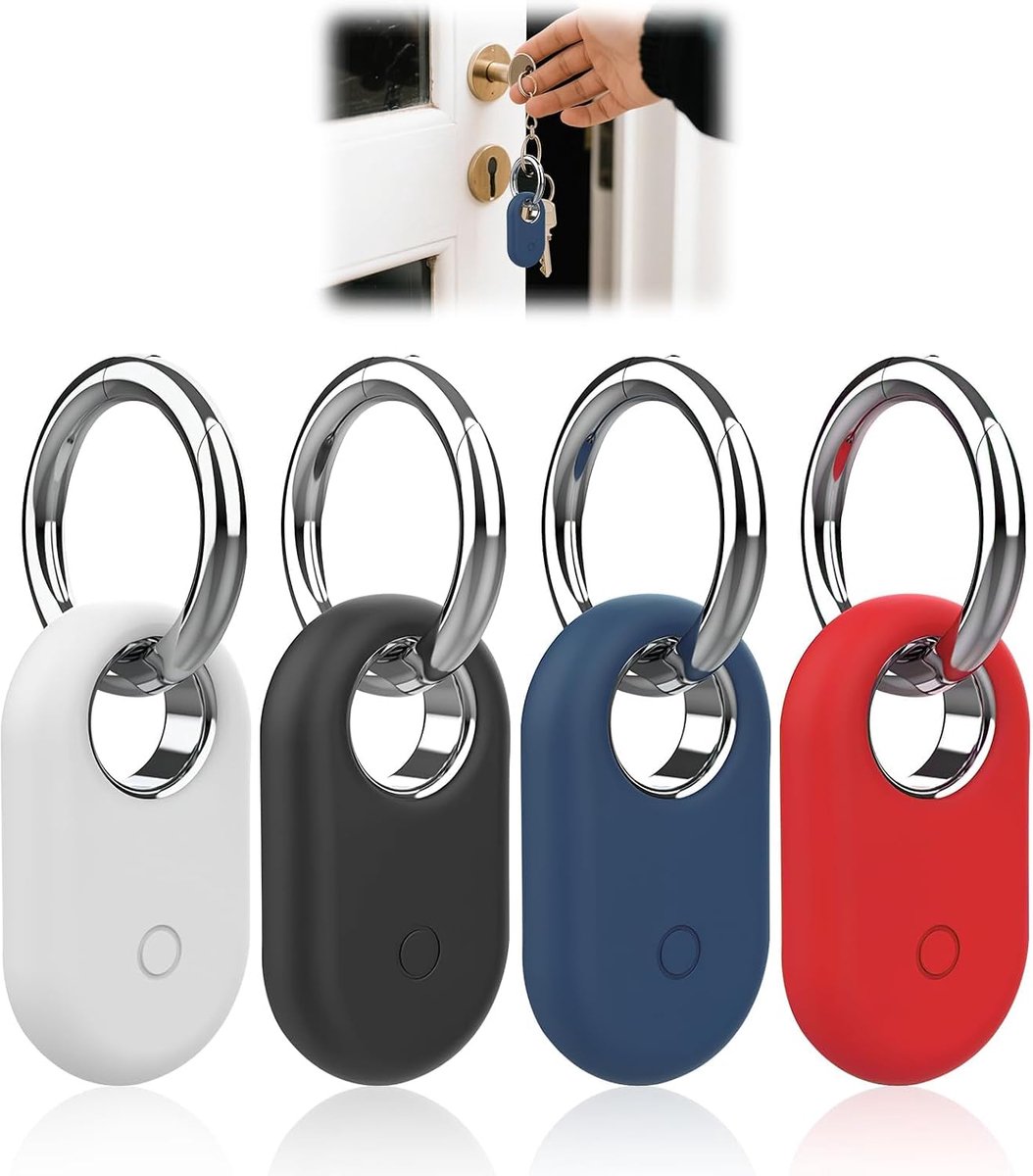 Hoes voor SmartTag 2 met sleutelhanger, 4 stuks Smart Tag 2 case, anti-kras, draagbare locator tracker, perfecte pasvorm, premium materiaal, Smart Tag 2 beschermhoes voor kinderen, huisdieren, koffer