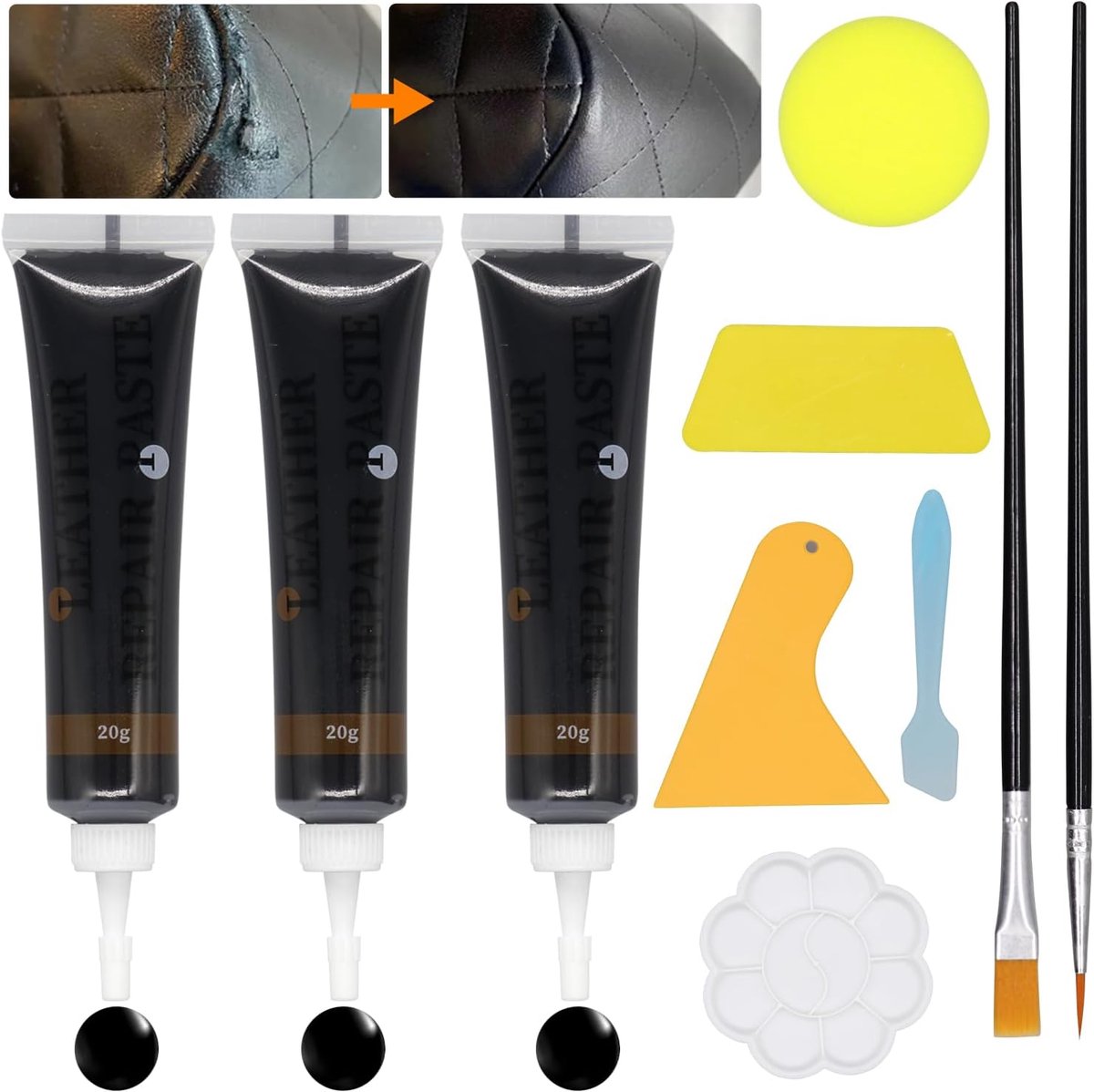 Leer Reparatieset 60g Zwart Vloeibaar Leer