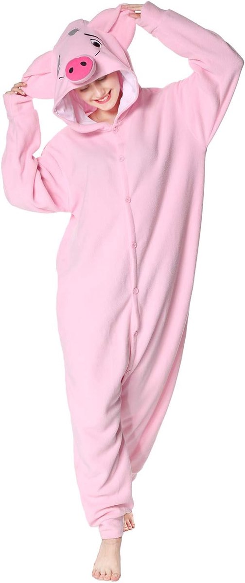 Wotogold Dierlijk varken pyjama unisex volwassen cosplay kostuums