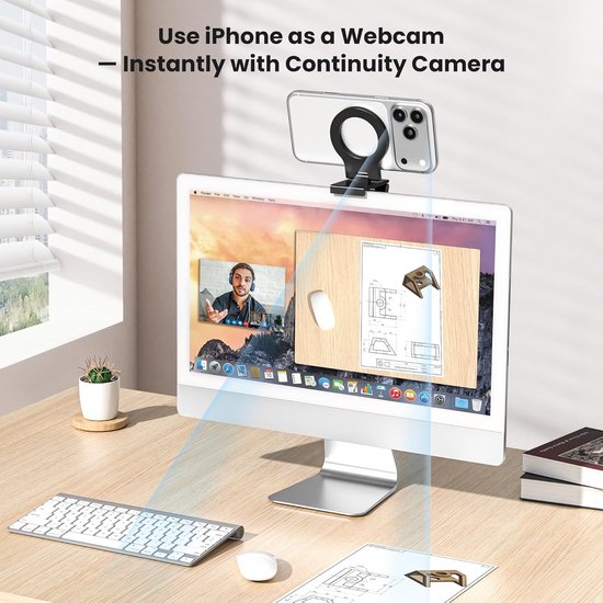 Continuity Camera Houder voor iMac & PC,Magnetische Telefoonhouder — afbeelding 3