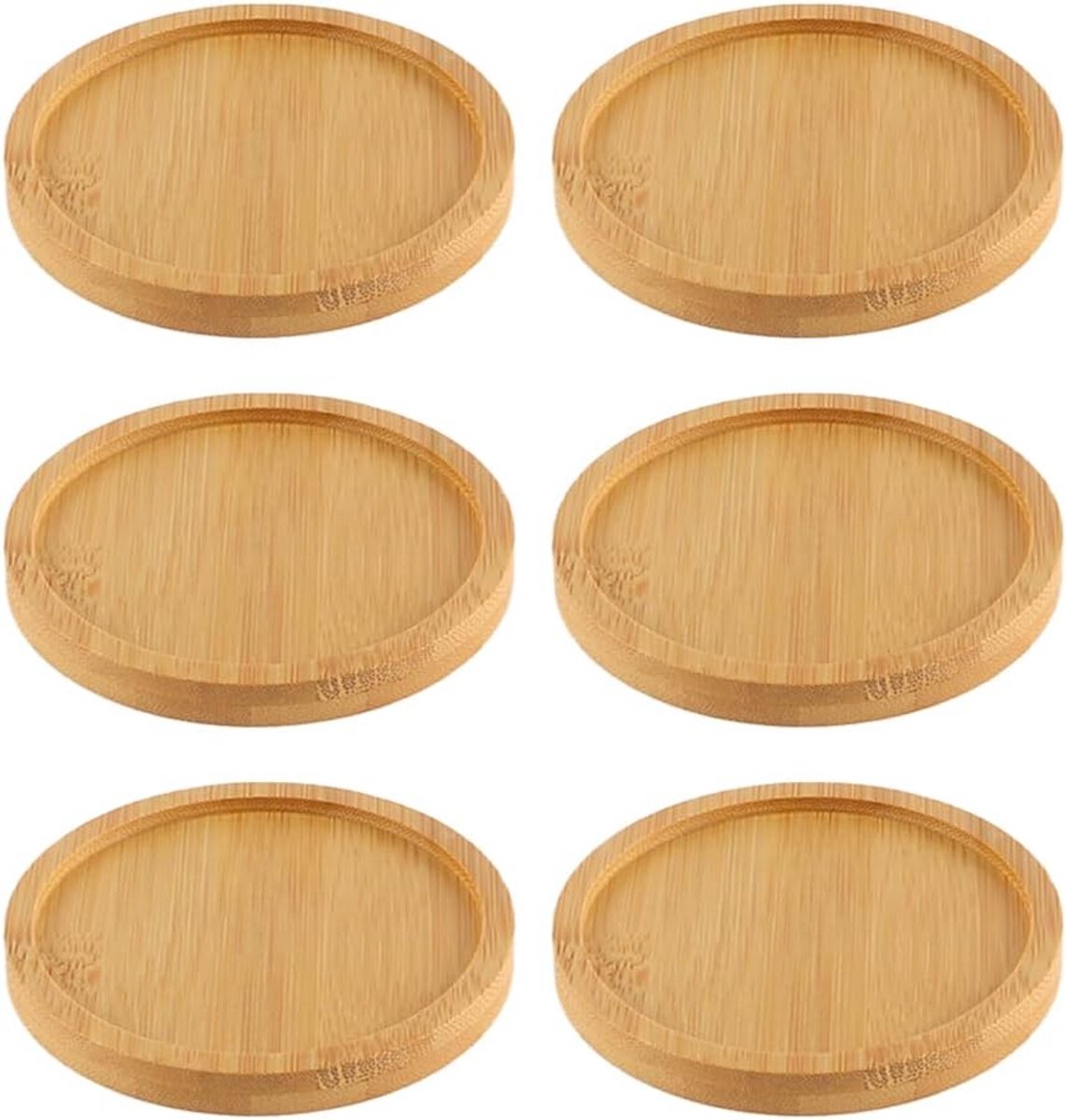 Pakket van 6 kaarsenhouders Kaarsenplaten Houten plaat Bamboe kaarsenhouder Houten onderzetters voor taps toelopende kaarsen Kaarsen voor bruiloften Decoratieve schaal voor thuis