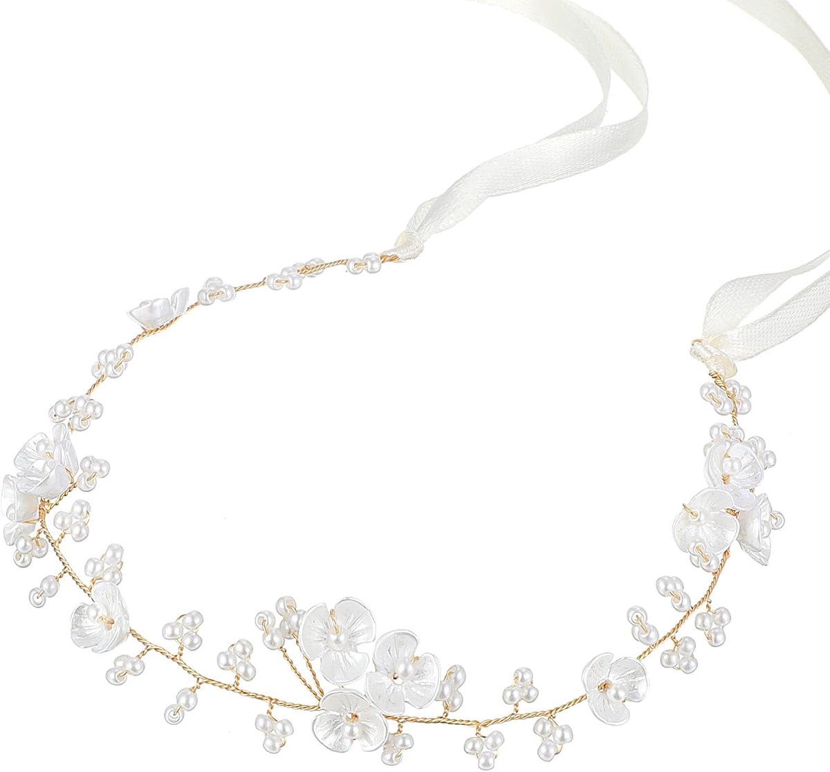 Communie meisjes haarband bloemenmeisje bruid haaraccessoires diadeem prinses bloemenkrans haar hoofddeksel haarband voor verjaardagsfeest eerste communie