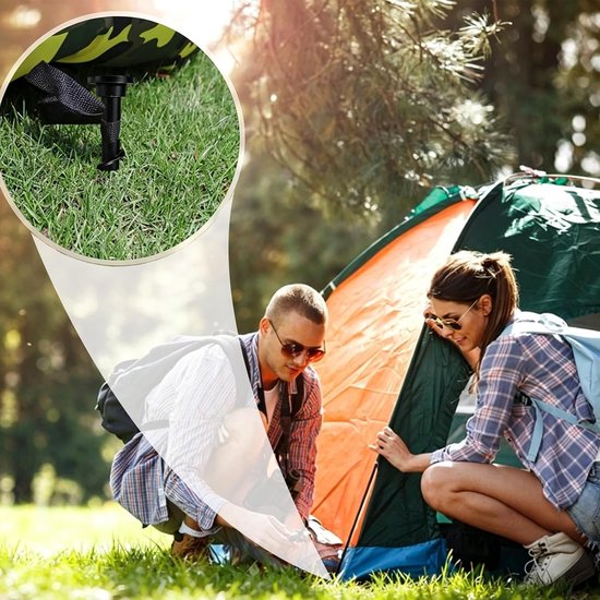 12 stuks schroeven voor grasmaaiers, 14 cm grondschroeven, grasmaaier-accessoires worden geleverd met een inbussleutel, voor laadstations, geschikt voor camping (zwart) — afbeelding 5