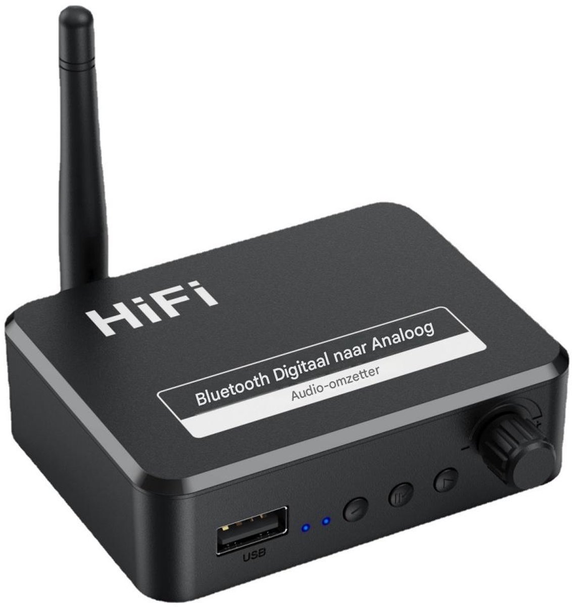 SSTRWGOOD Bluetooth audioadapter - Bluetooth ontvanger -Bluetooth 5.3 - Geschikt voor SPDIF、3,5 mm AUX、RCA、USB - Bluetooth-audio-ontvanger - Zwart