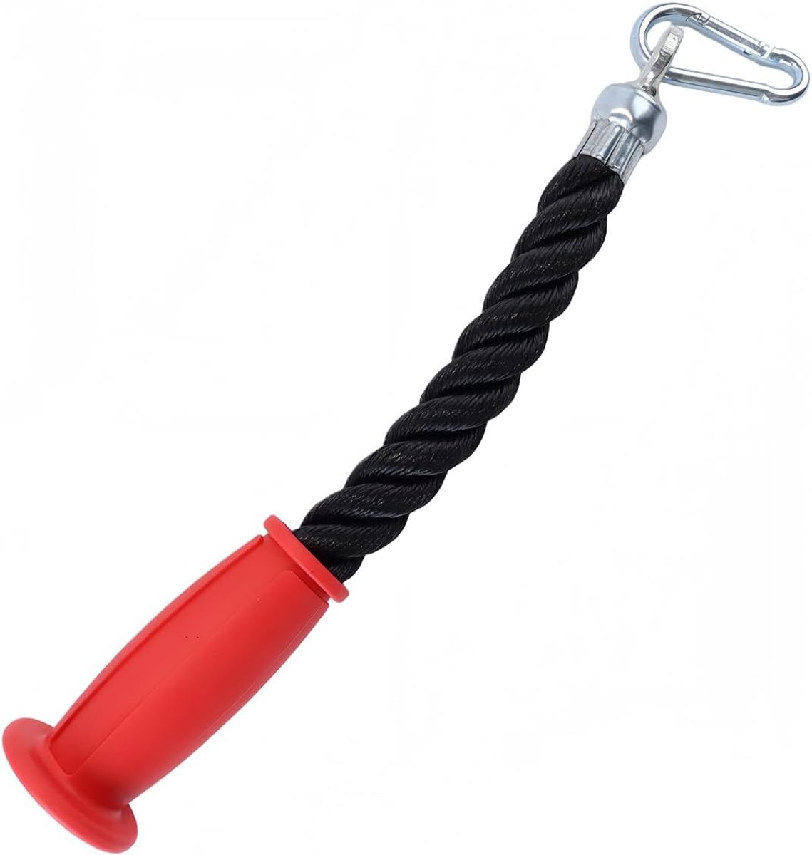 Triceps touw 35 cm - ergonomisch antislip - katrol met karabijnhaak - voorkomt druk op de handen - ShopVlot