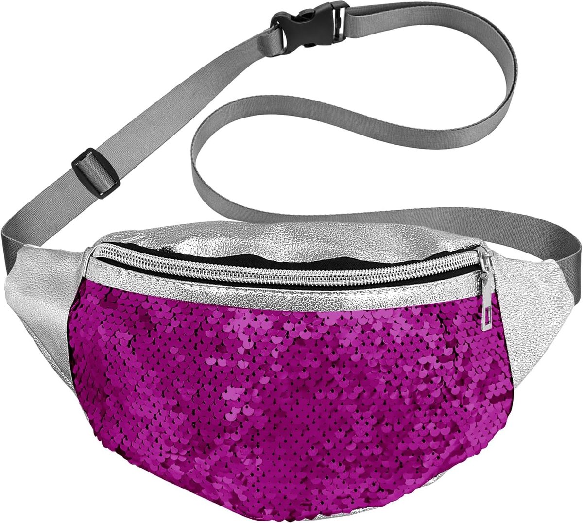 Heuptas dames - glinsterende pailletten - paars - ideaal voor festivals - ShopVlot