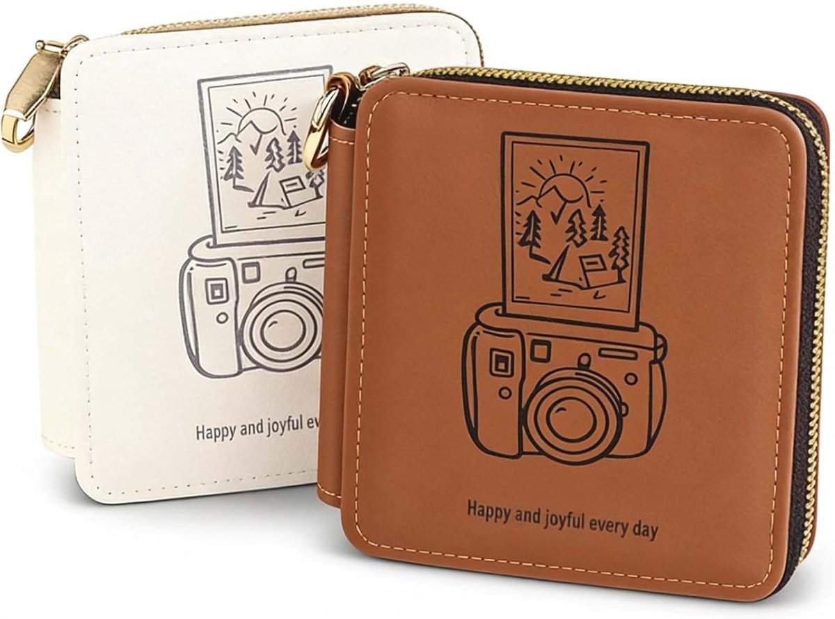 SnelShoppen - Set van 2 Mini Foto Albums voor Instant Foto's en Kpop Foto Kaarten, Geschikt voor Fujifilm Instax Mini, Polaroid Snap en Kodak, 50 Comp